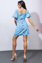 SANGRIAS AT SUNSET WOVEN MINI DRESS Flying Tomato