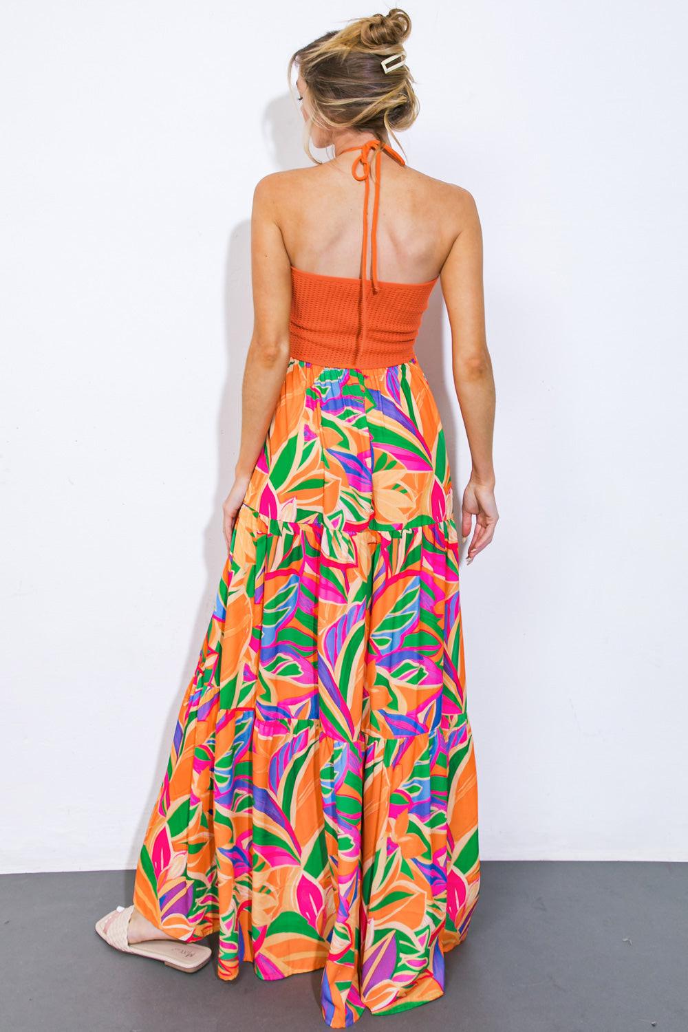 INTO THE THICK OF IT COMBINATION MIDI DRESS Flying Tomato
