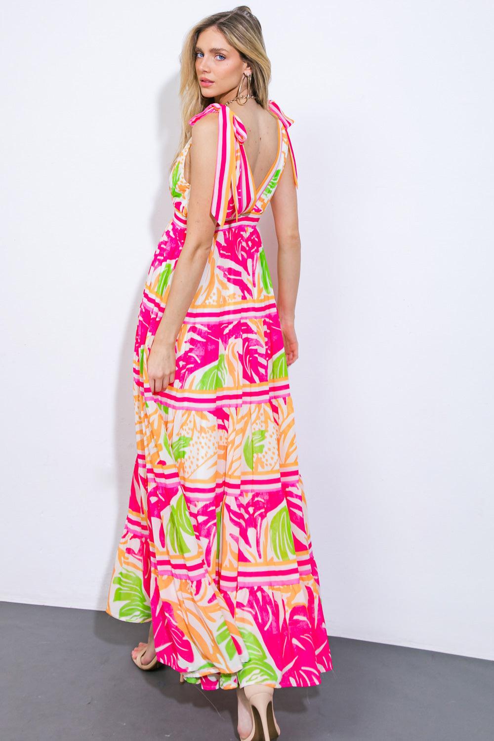 TAKE THE TRAILS WOVEN MAXI DRESS Flying Tomato