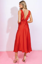 BEYOND WORDS WOVEN MIDI DRESS Flying Tomato