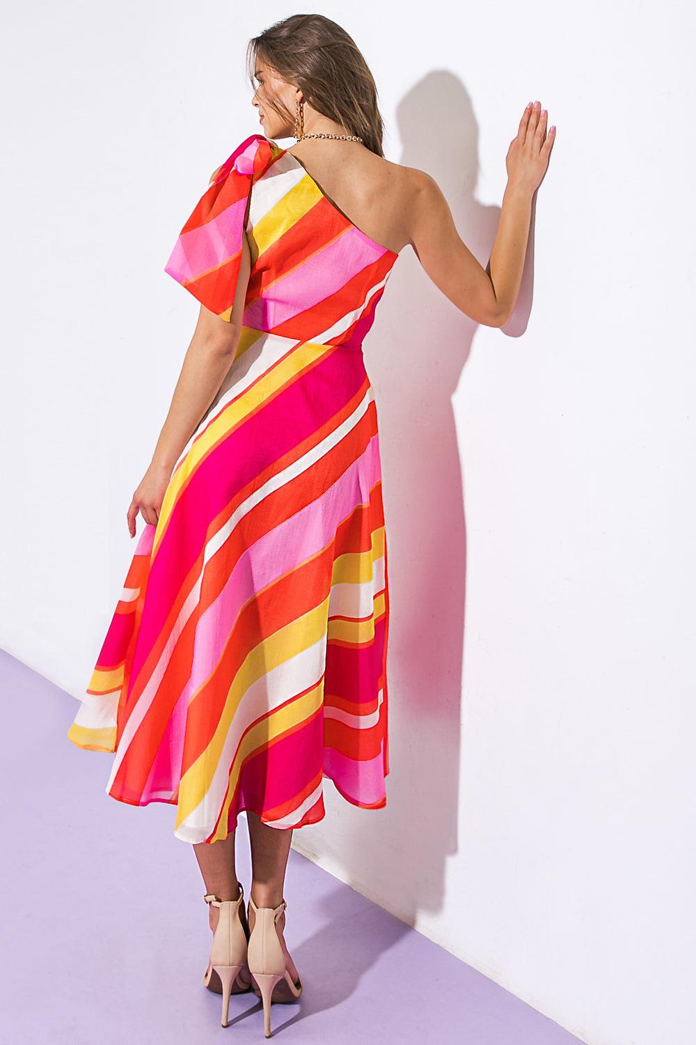 SWEETEN THE DAY WOVEN MIDI DRESS Flying Tomato