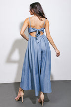 CAPTIVATING HEART DENIM MIDI DRESS Flying Tomato