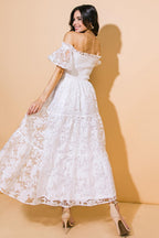 LOVE IN YOUR EYES WOVEN MIDI DRESS Flying Tomato