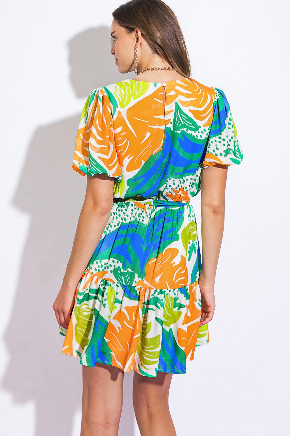 LISTEN TO THE MUSIC WOVEN MINI DRESS Flying Tomato