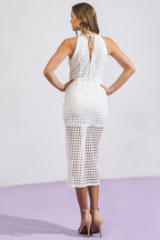 THANKFUL SOUL WOVEN MIDI DRESS Flying Tomato