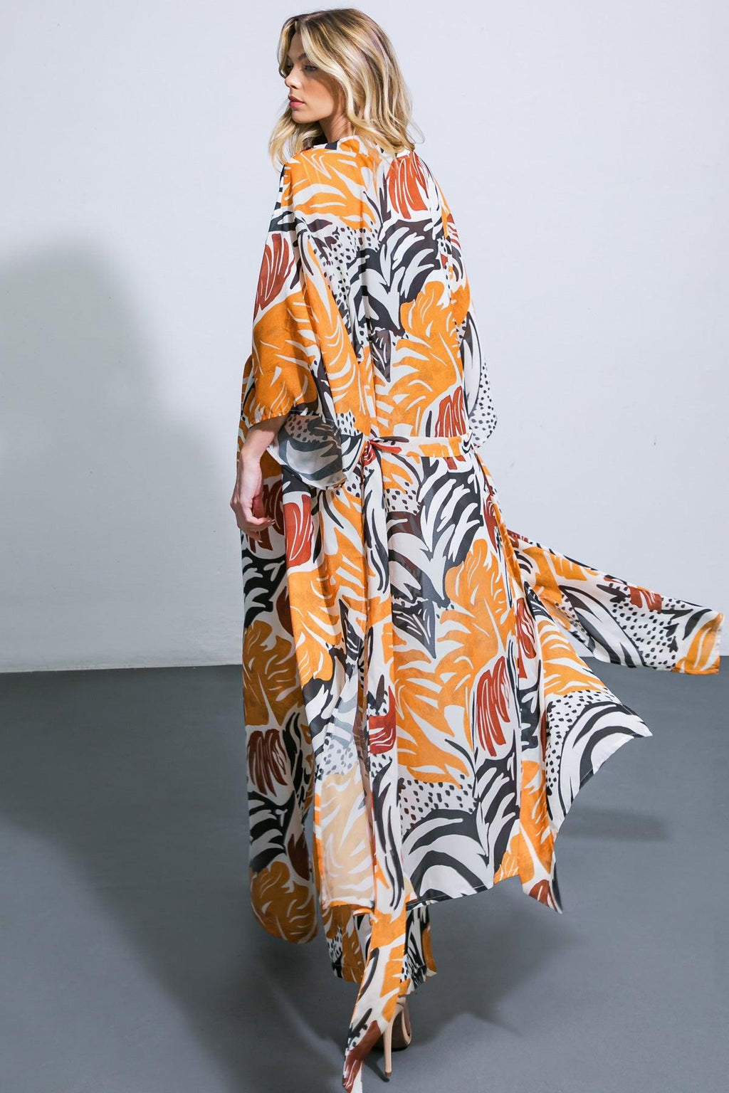 WHERE THE WIND WOVEN MIDI KIMONO Flying Tomato