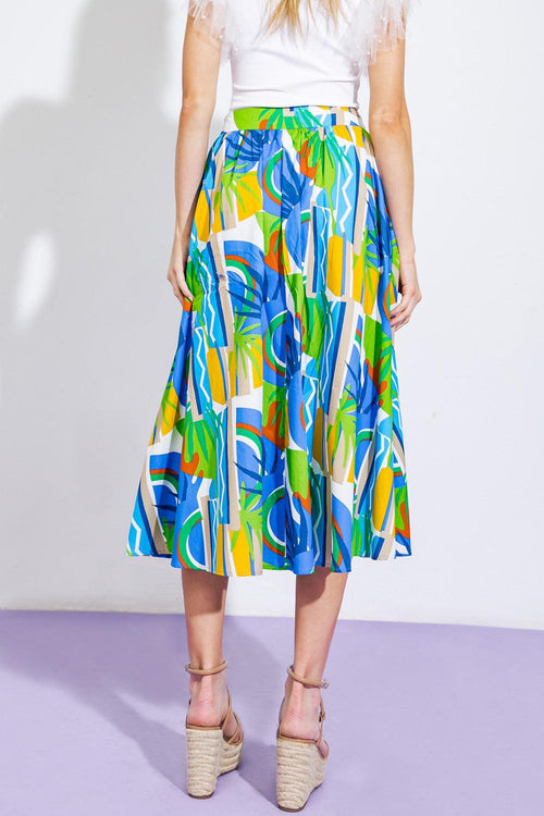 ARE WE THERE YET WOVEN MIDI SKIRT Flying Tomato
