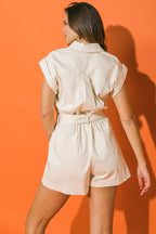 SYMPHONY WOVEN ROMPER Flying Tomato
