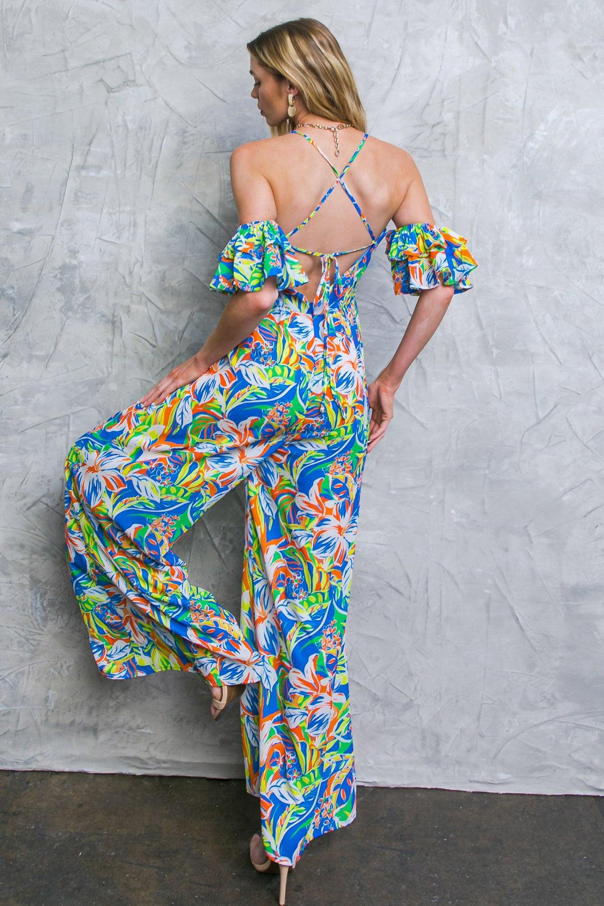 UNSEEN BEAUTY FLORAL WOVEN JUMPSUIT Flying Tomato