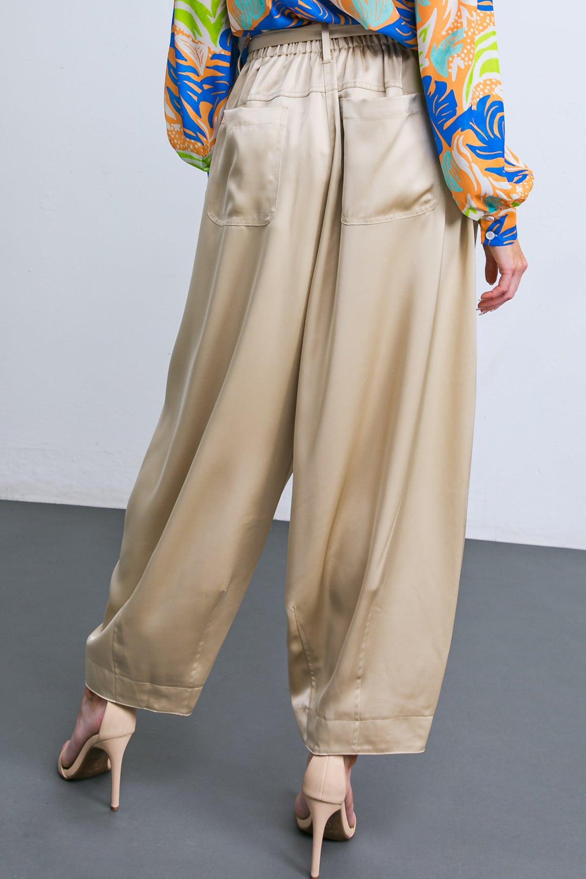 POWERFUL CHARM WOVEN SATIN PANTS Flying Tomato