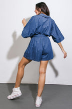 SEIZE THE DAY DENIM ROMPER Flying Tomato