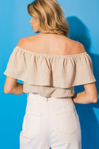LOVELY MOOD WOVEN TOP Flying Tomato