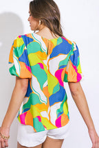 COASTAL VIBES WOVEN TOP Flying Tomato