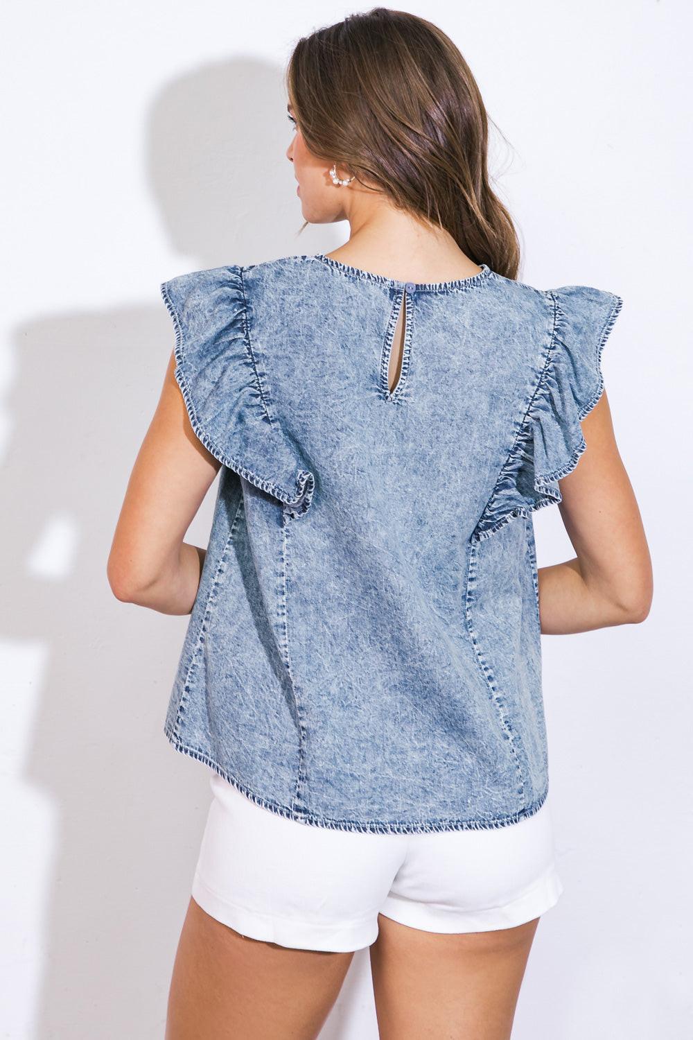 A MAGIC MOMENT WOVEN TOP Flying Tomato