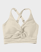 Textured Knot-Front High-Waisted Bikini Set SheCurve
