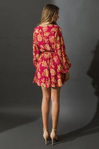 ONE THAT GOT AWAY WOVEN MINI DRESS Flying Tomato