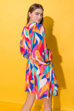 BOSTON GET AWAY WOVEN MINI DRESS Flying Tomato