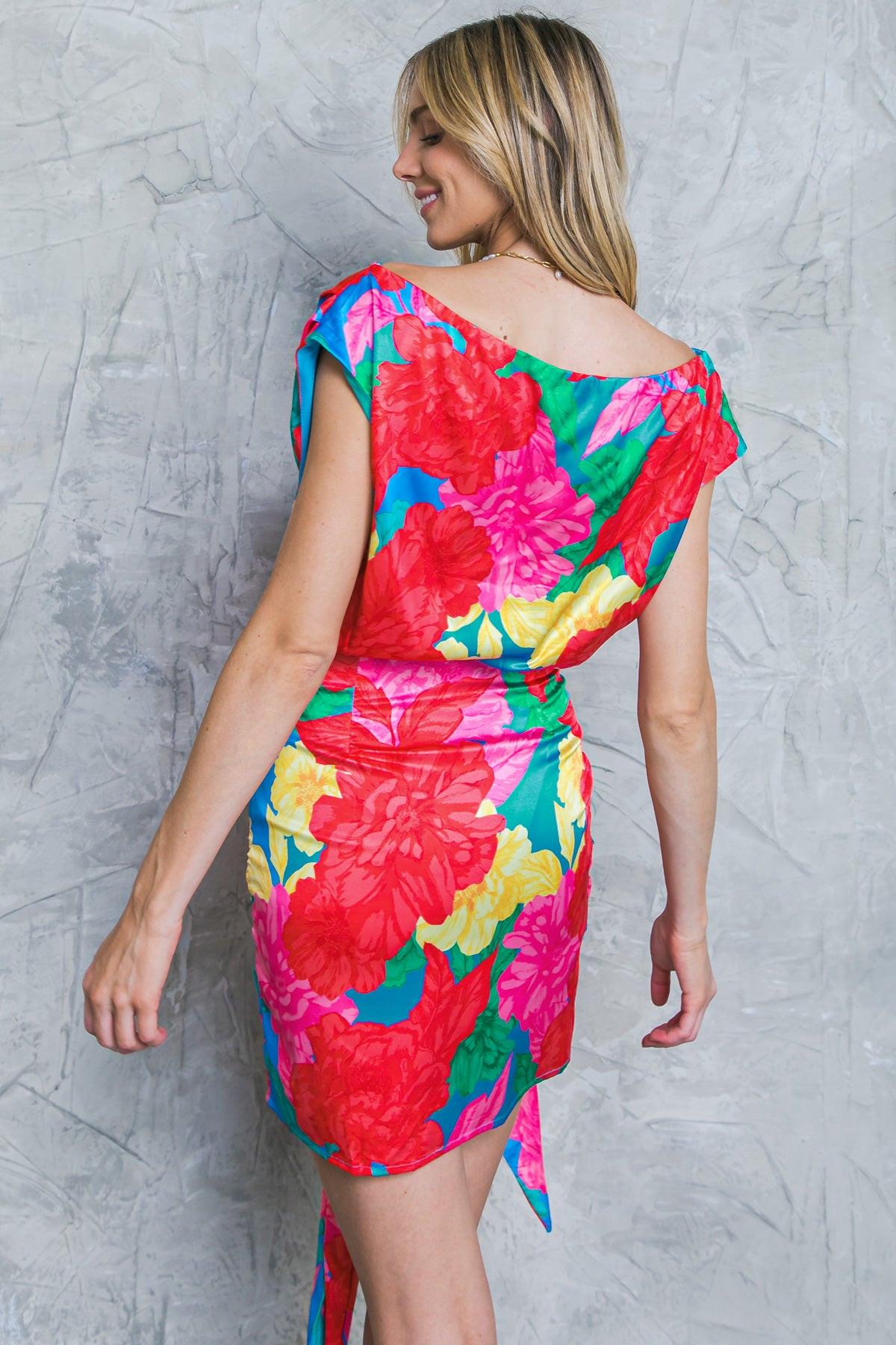 BLOOM SEASON WOVEN MINI DRESS Flying Tomato