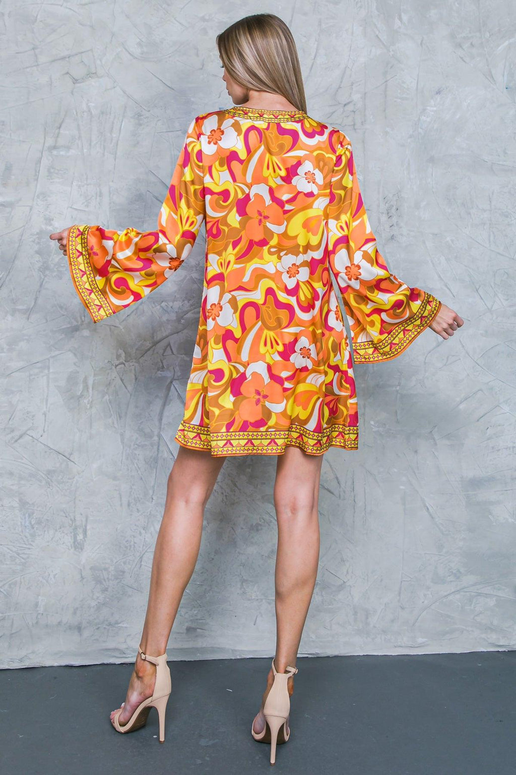 CAUGHT FEELINGS WOVEN MINI DRESS Flying Tomato