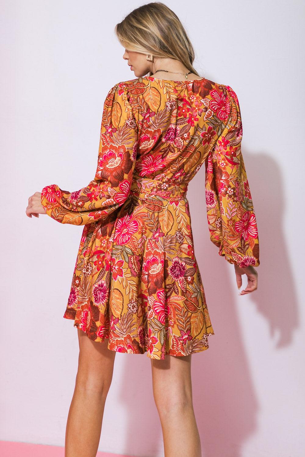 AROUND THE TIME WOVEN MINI DRESS Flying Tomato
