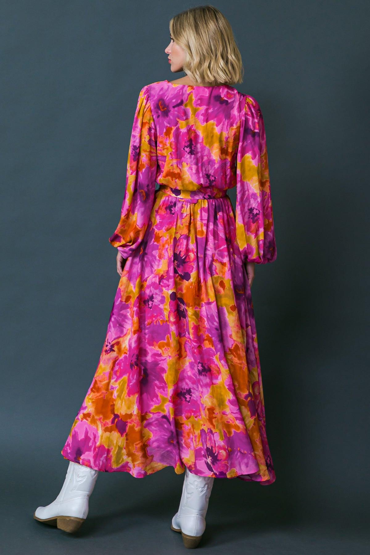 JUST WATCH ME WOVEN MIDI DRESS Flying Tomato