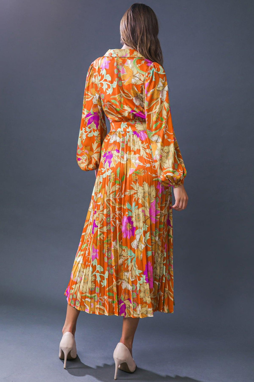 KEEP GETTING BETTER WOVEN MIDI DRESS Flying Tomato