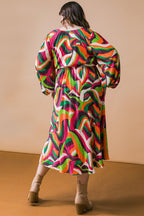 DESTINED TO IMPRESS PLISSE MIDI DRESS Flying Tomato