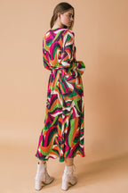 DESTINED TO IMPRESS PLISSE MIDI DRESS Flying Tomato