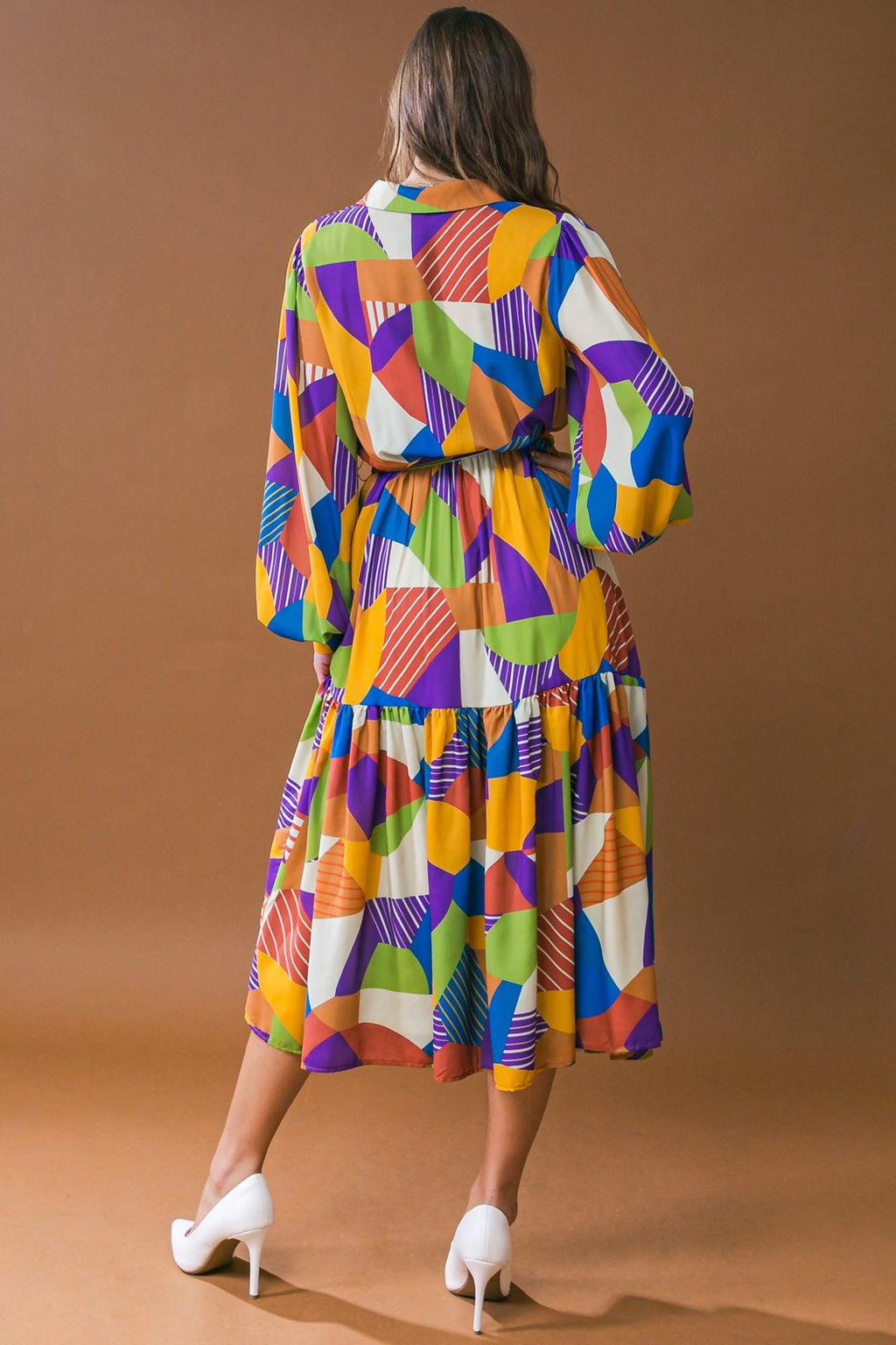 REMARKABLE FLAIR WOVEN MIDI DRESS Flying Tomato