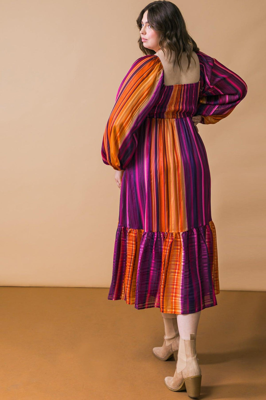 EVERYTHING YOU NEEDED WOVEN MIDI DRESS Flying Tomato