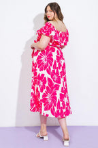 LOVE SCRIPT WOVEN MIDI DRESS Flying Tomato