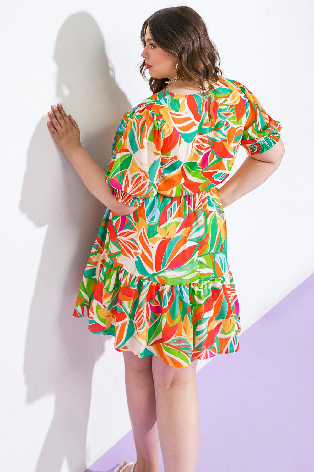 TIME TO START WOVEN MINI DRESS Flying Tomato