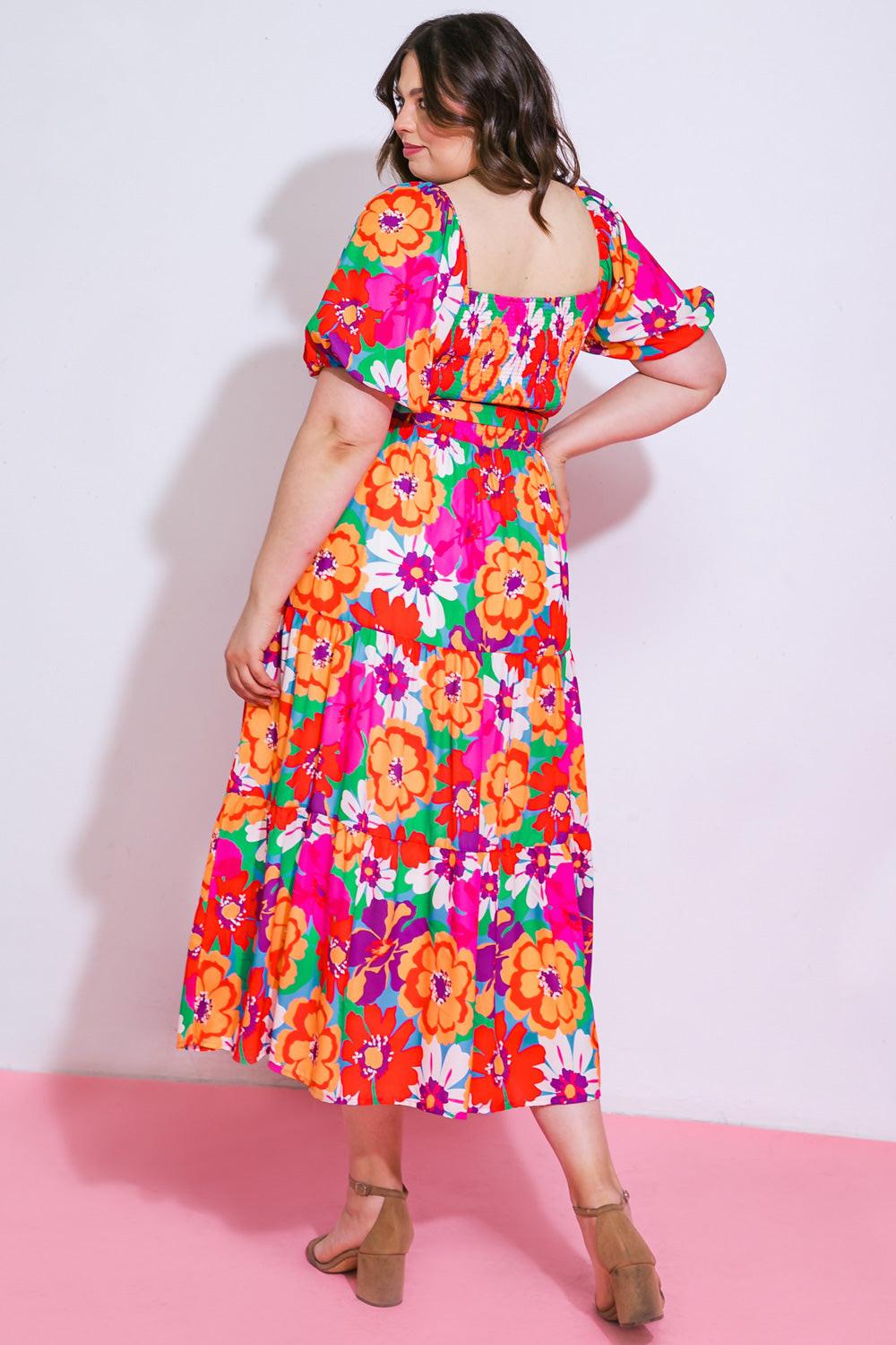 EVERYONE'S DESIRE WOVEN MIDI DRESS Flying Tomato
