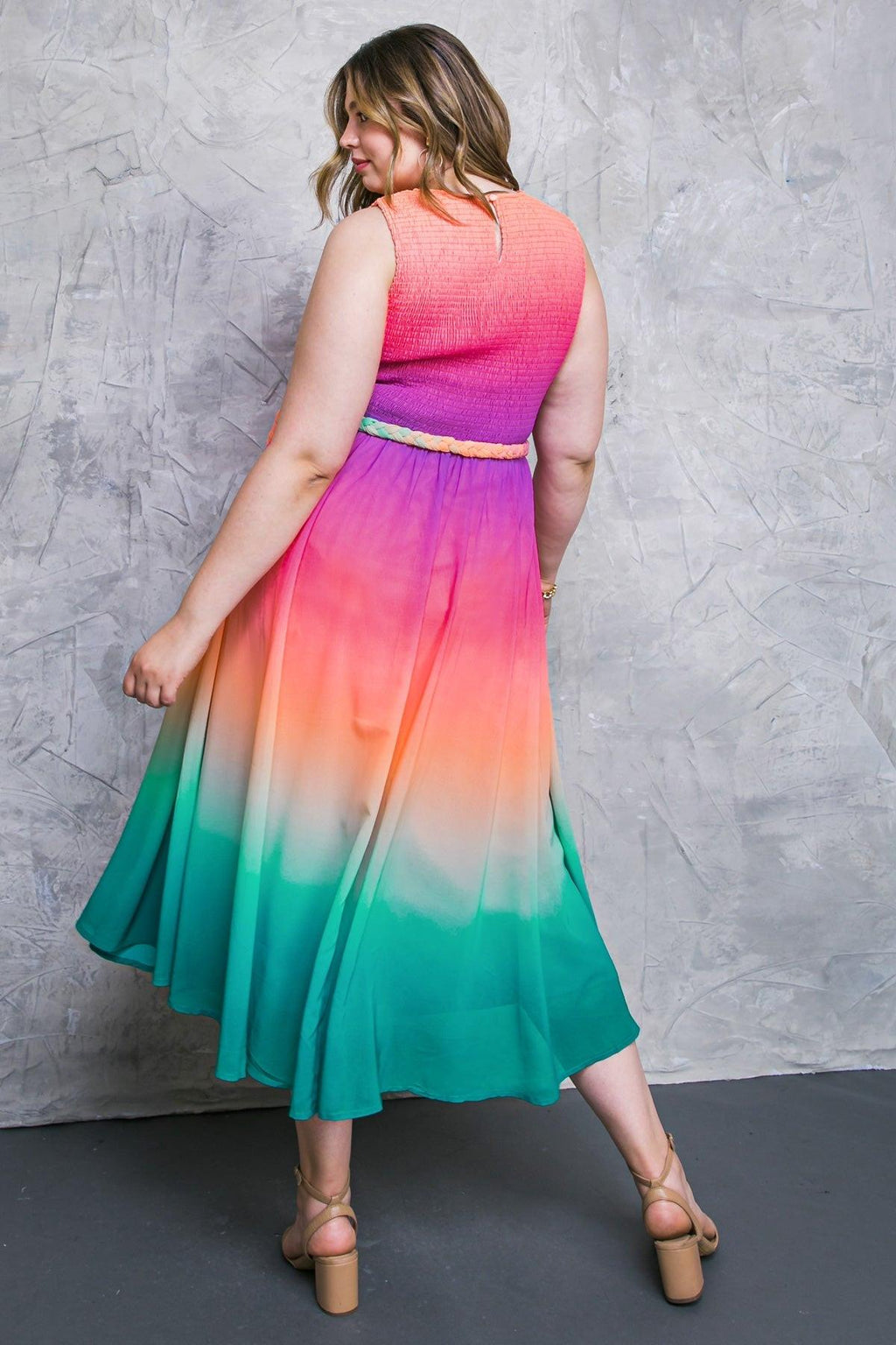 CATER TO YOU WOVEN MIDI DRESS Flying Tomato