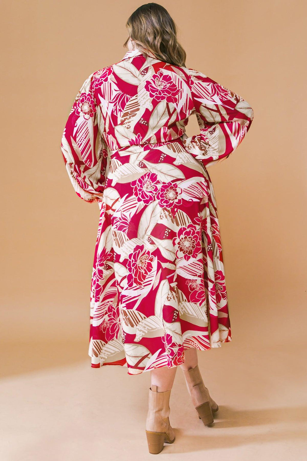 HEART OF WOVEN MIDI DRESS Flying Tomato