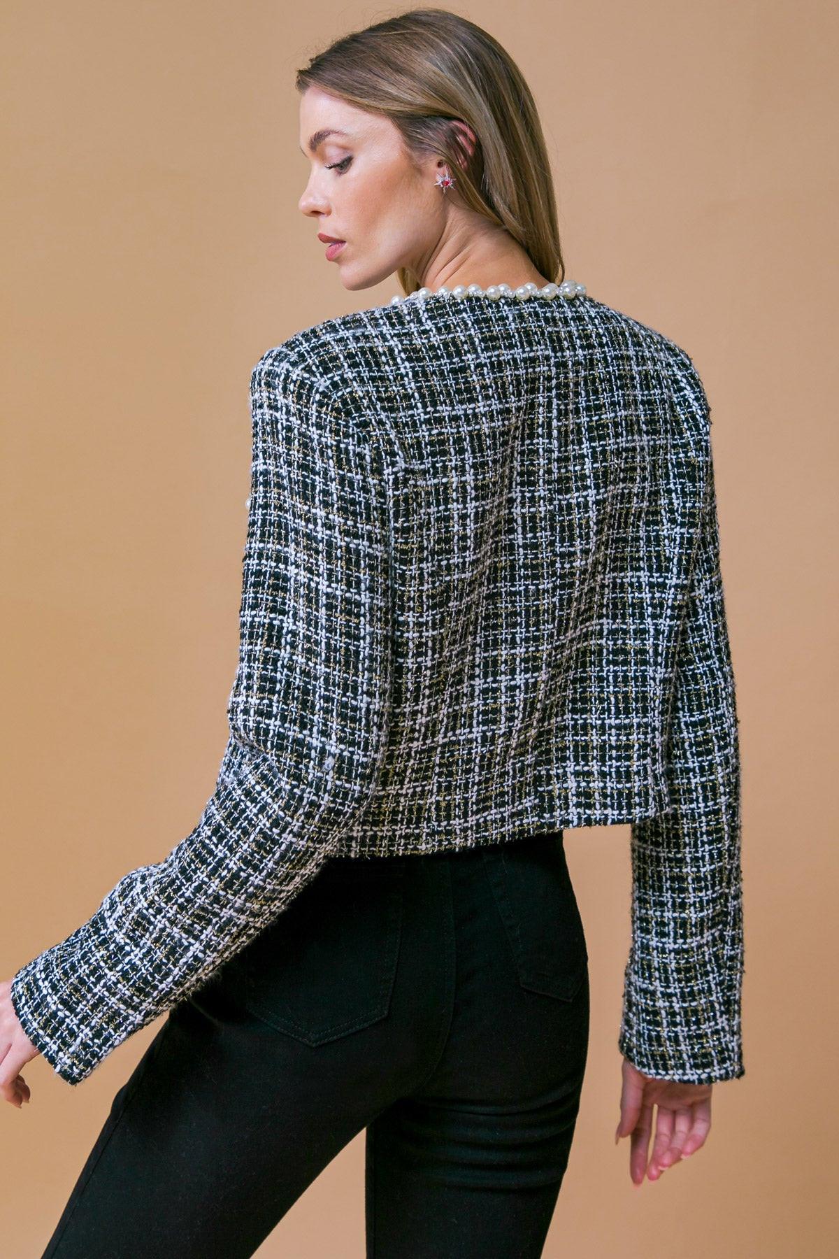 GUEST OF HONOR TWEED CROP JACKET Flying Tomato