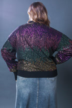 ENTERTAIN ME SEQUIN BOMBER JACKET Flying Tomato