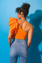DREAMWORLD OFF THE SHOULDER WOVEN BODYSUIT Flying Tomato