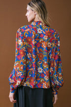 IMPRESSIVE BLOSSOM WOVEN TOP Flying Tomato