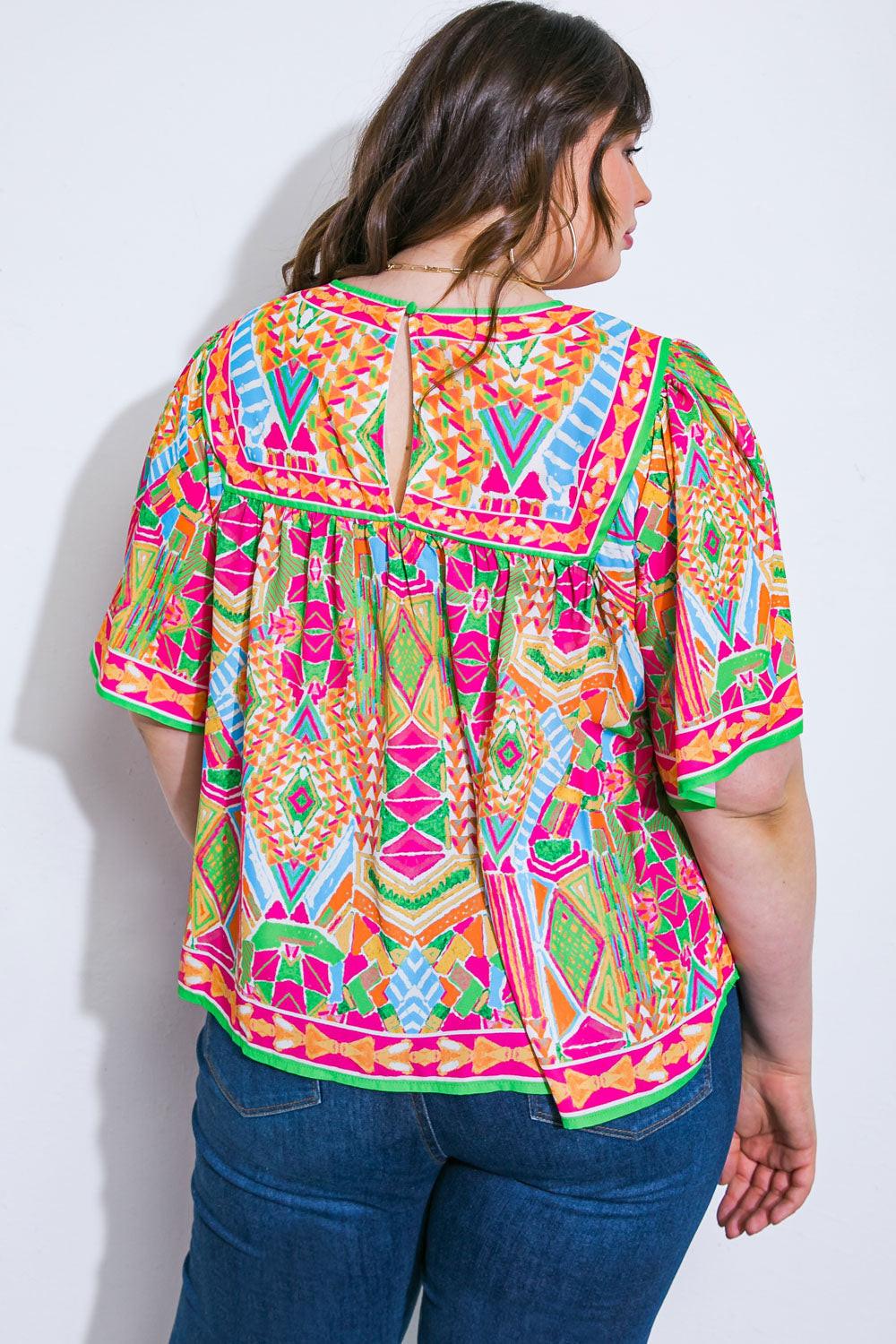 SPARKLY ENERGY WOVEN TOP Flying Tomato