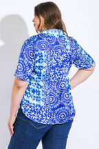 BEAUTIFUL BORDERS WOVEN TOP Flying Tomato