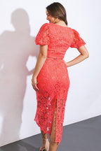 UNFORGETTABLE ICON WOVEN LACE TOP AND SKIRT SET Flying Tomato