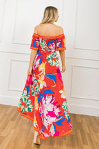 STEALING SUNSHINE FLORAL HI-LO DRESS Flying Tomato