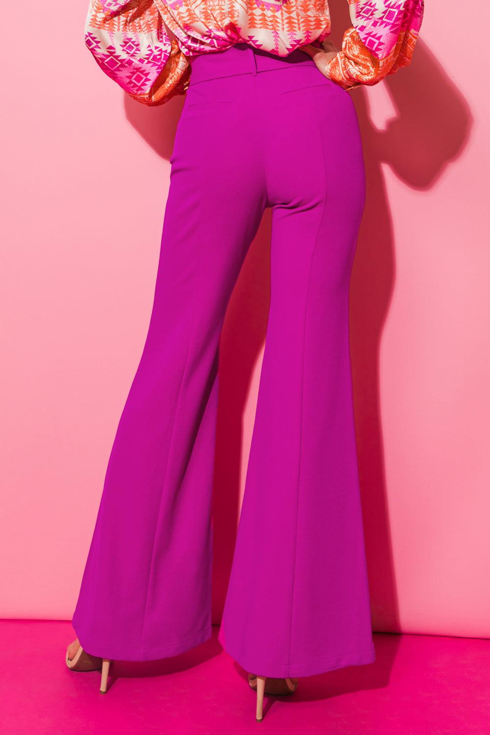 COUNTDOWN THE HOURS WOVEN FLARED PANTS Flying Tomato