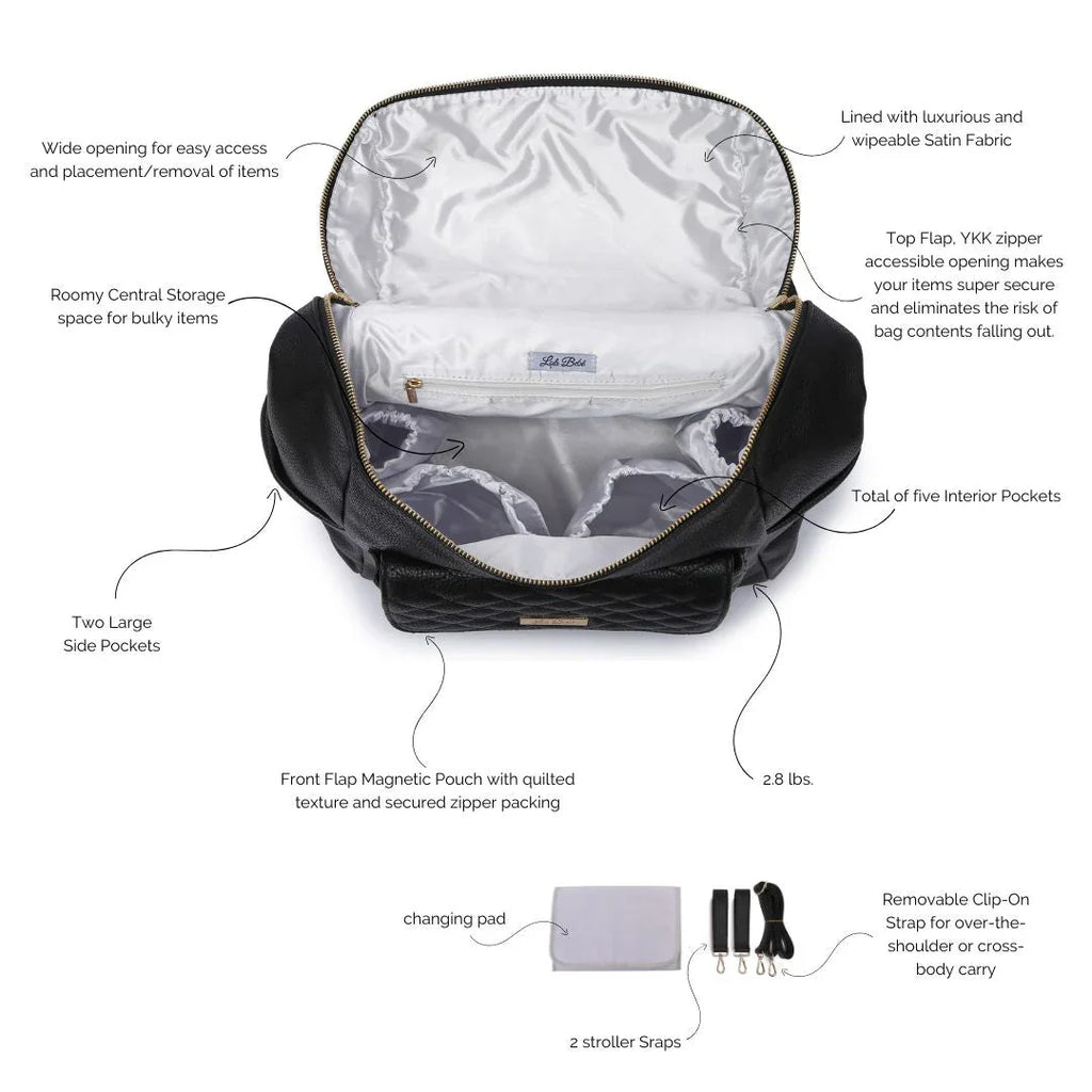 Signature Diaper Bag Ebony Black