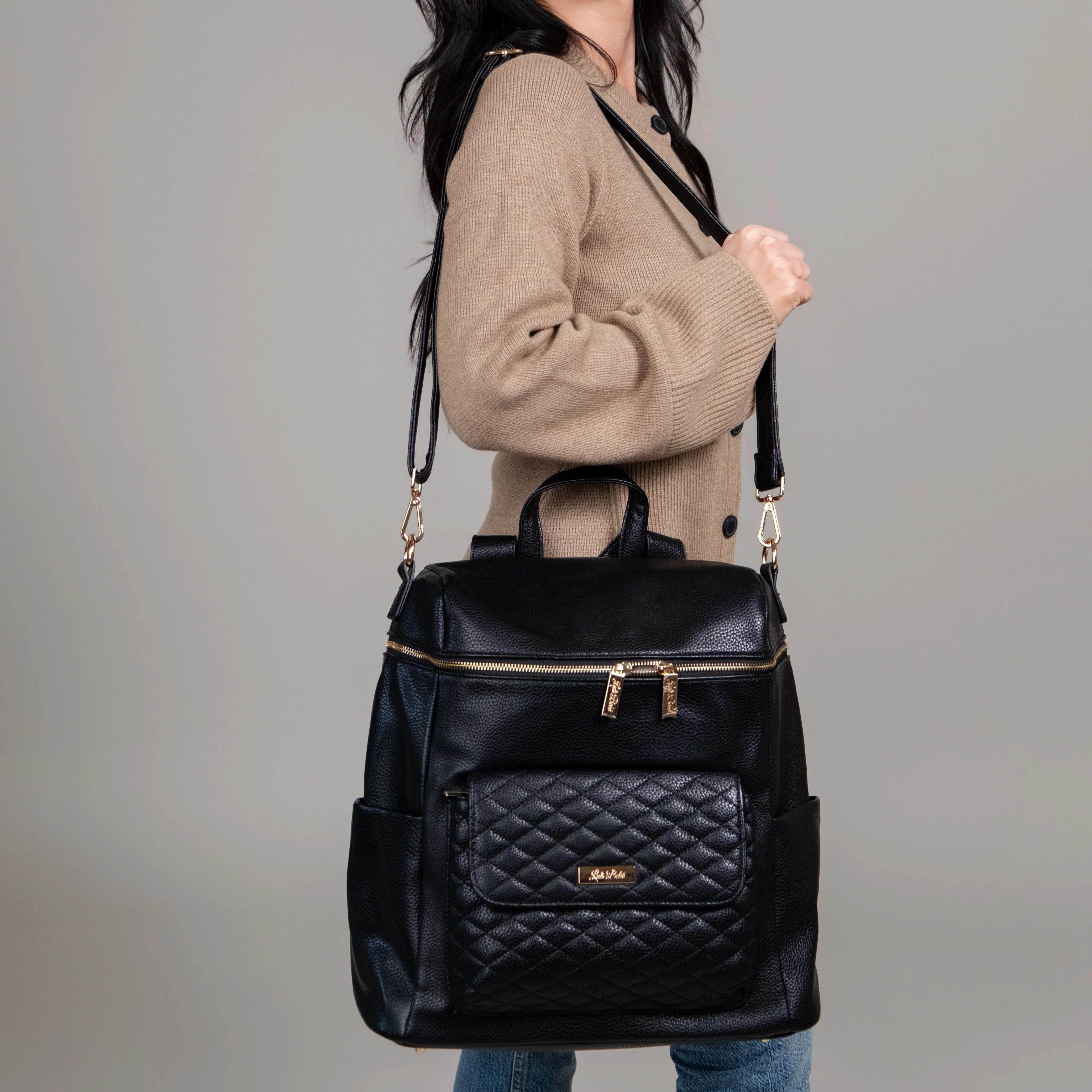 Signature Diaper Bag Ebony Black Luli Bebe