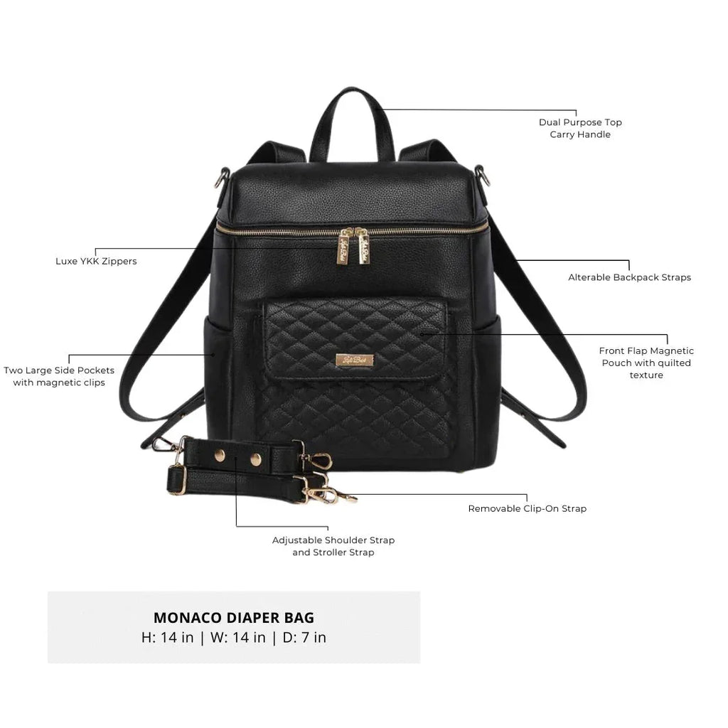 Signature Diaper Bag Ebony Black