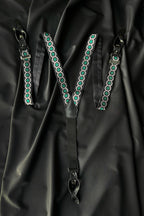 Sicily Meadow Green Floral Patterned Silk Suspenders ETNA