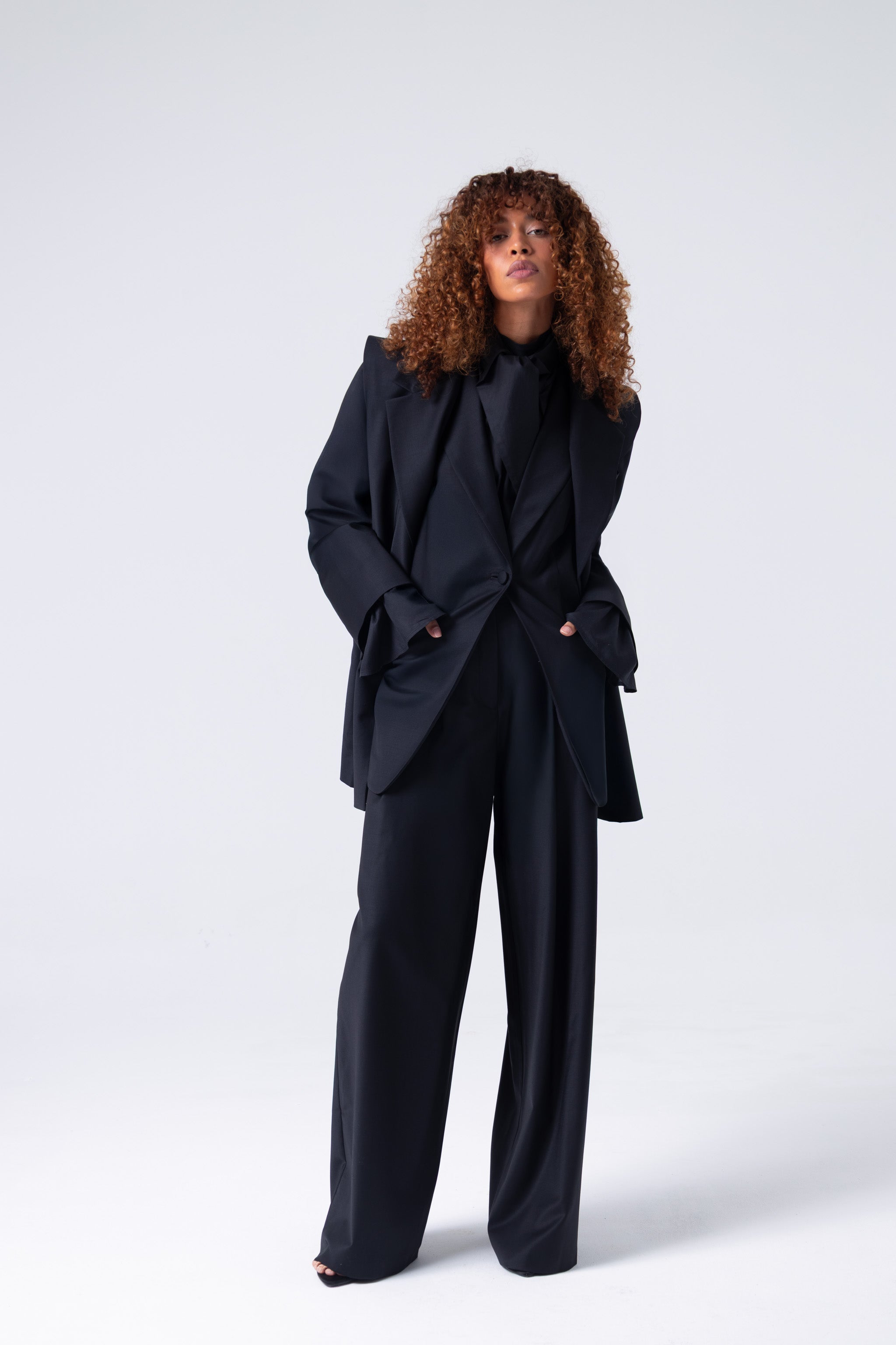 Broadway 3-Piece Liza Tailored Virgin Wool Suit in Deep Black ETNA