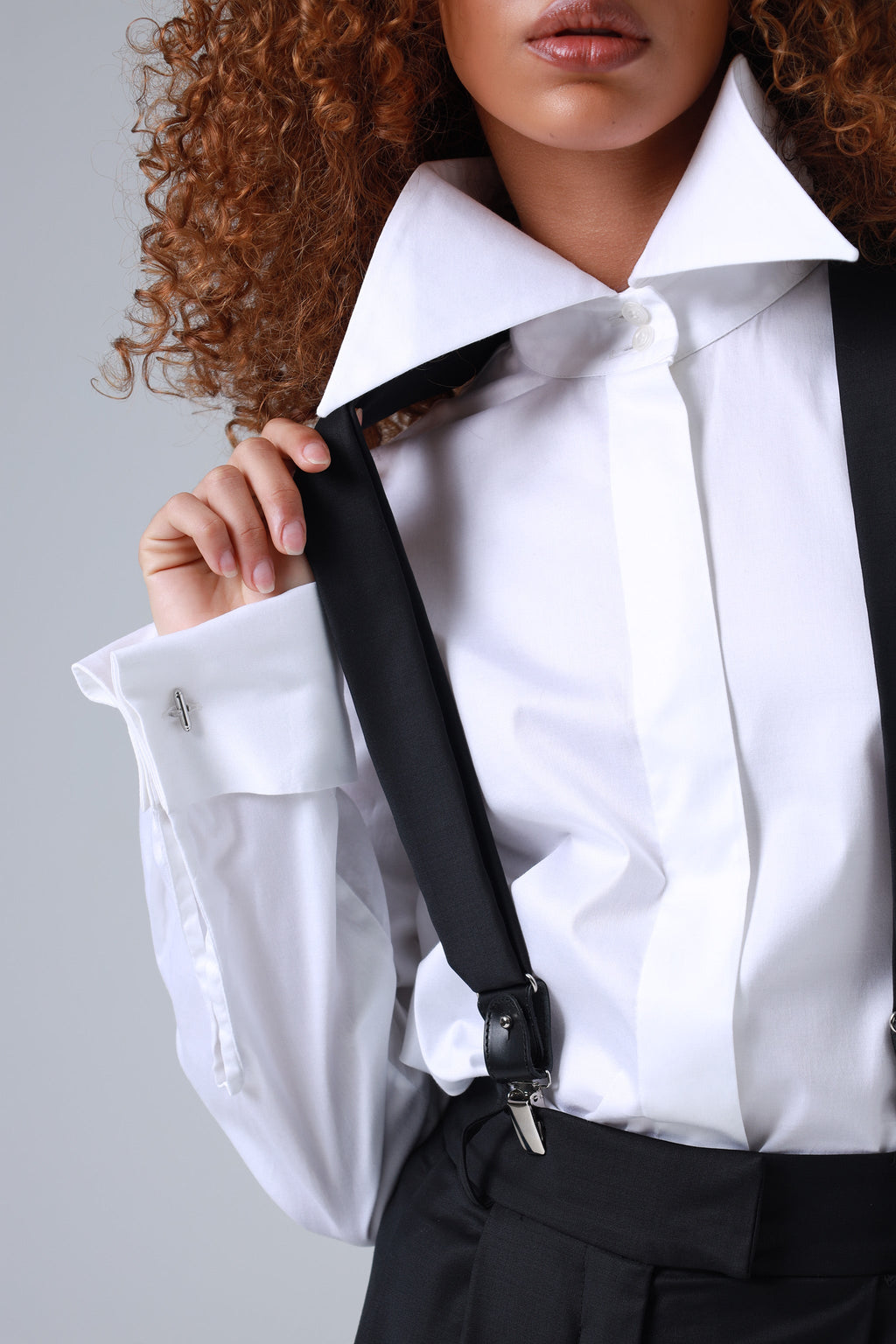 Liza Black Ultra-Fine Virgin Wool Suspenders